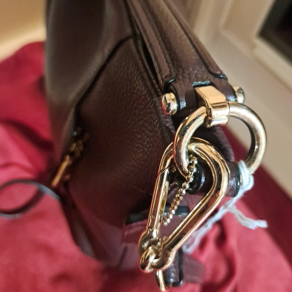 🎁 NEW COACH Scout Hobo Burgundy Oxblood Satchel/Shoulder/Crossbody Bag - Picture 7 of 16